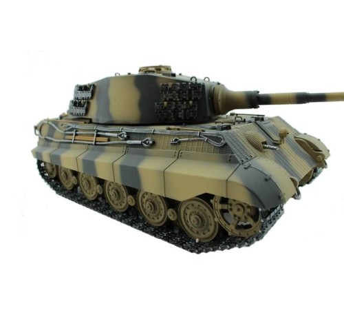 Радиоуправляемый танк Torro King Tiger 1/16, ВВ-пушка, дым, деревянная коробка V3.0 2.4G RTR