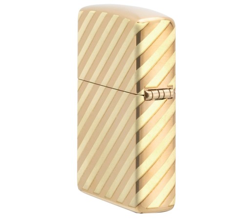 Зажигалка ZIPPO Vintage Box Top с покрытием High Polish Brass, латунь/сталь, золотистая, 38x13x57 мм
