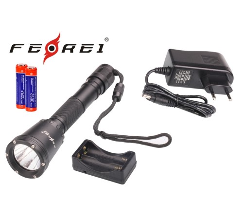 Фонарь для дайвинга Ferei W158 набор, серебряный, W158S
