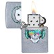 Зажигалка ZIPPO Skull Headphone с покрытием Street Chrome™, латунь/сталь, серебристая, 38x13x57 мм