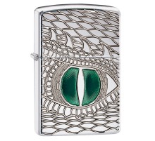 Зажигалка ZIPPO Armor™ с покрытием High Polish Chrome, латунь/сталь, серебристая, 38x13x57 мм