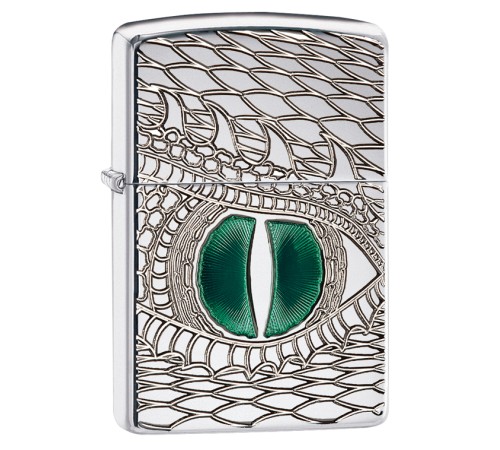 Зажигалка ZIPPO Armor™ с покрытием High Polish Chrome, латунь/сталь, серебристая, 38x13x57 мм