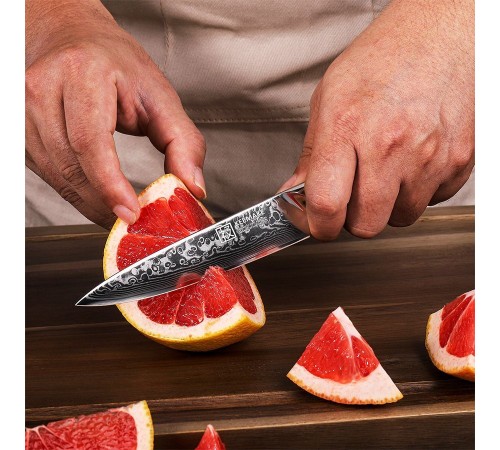 Нож унив. из дамасской стали Keemake 5 Inch Utility Knife, черный