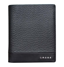 Кошелёк, Cross Nueva FV, кожа наппа, фактурная, чёрный, 9,5 х 1,5 х 12 см