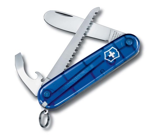 Нож перочинный VICTORINOX My First Victorinox, 84 мм, 9 функций, полупрозрачный синий