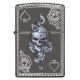 Зажигалка ZIPPO Armor® с покрытием Black Ice®, латунь/сталь, чёрная, глянцевая, 37х13x58 мм