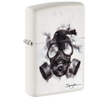 Зажигалка ZIPPO Spazuk с покрытием White Matte, латунь/сталь, белая, 38x13x57 мм