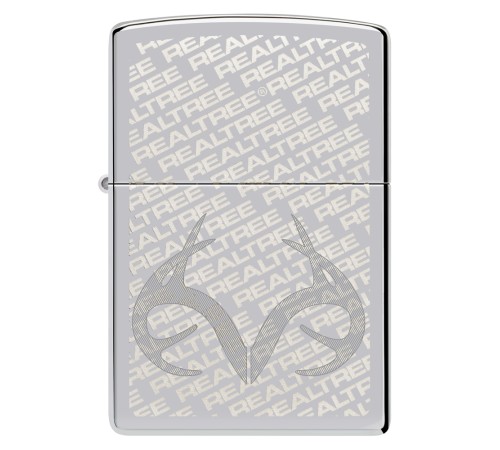 Зажигалка ZIPPO Reatree® с покрытием High Polish Chrome, латунь/сталь, серебристая, 38x13x57 мм