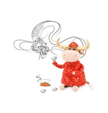 Мягкая игрушка Orange Toys Бык Мистер Дзен, 30 см