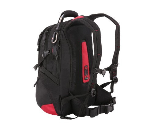 Рюкзак SWISSGEAR, 15”, черный/красный, полиэстер 1200D, 36х17х50 см, 30 л