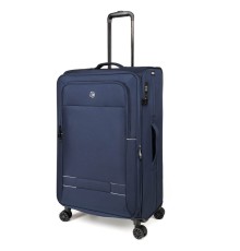 Чемодан TORBER Brosno, синий, нейлон 600D, 48 х 30 х 78 см, 85 л