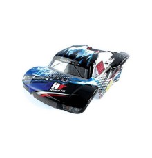 Кузов черно-сине-белый для шорт-корса Himoto E18SC, E18SCL 1:18