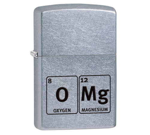 Зажигалка ZIPPO Classic с покрытием Street Chrome™, латунь/сталь, серебристая, матовая, 36x12x56 мм