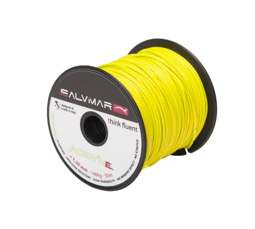 Линь Salvimar ACTIVE DYNEEMA желтый ø1,3 мм 140 кг катушка 50 м
