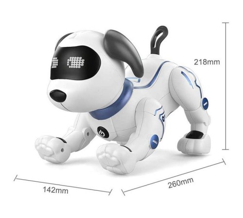 Радиоуправляемая робот-собака LENENG TOYS K16 звук, свет, танцы, сенсор