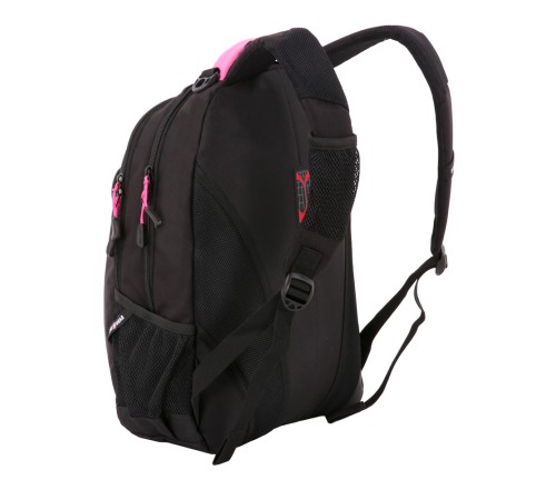 Рюкзак SWISSGEAR, черный/фуксия, фьюжн/2 мм рипстоп, 32x15x46 см, 22 л