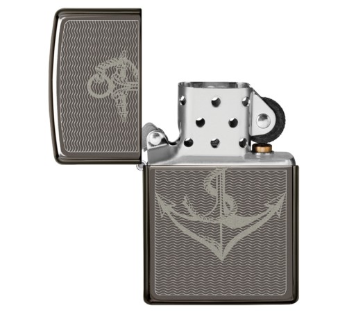 Зажигалка ZIPPO Лучшая цена 2022 с покрытием Black Ice®, латунь/сталь, чёрная, 38x13x57 мм