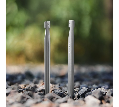Колышки Naturehike CNK2300ZP016  алюминиевый Vобразный (8 шт.)серебряный,6976023925030