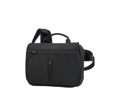 Сумка VICTORINOX Adventure Traveler Deluxe горизонтальная, чёрная, нейлон 800D, 28x8x23 см, 5 л