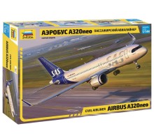 Сборная модель ZVEZDA Пассажирский авиалайнер Аэробус А320neo, 1/144