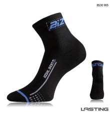 Носки Lasting BS30 905, microfiber+nylon, черный с синий полоской, размер L , BS30905L