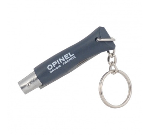 Нож-брелок Opinel №4, нержавеющая сталь, серый, 002056