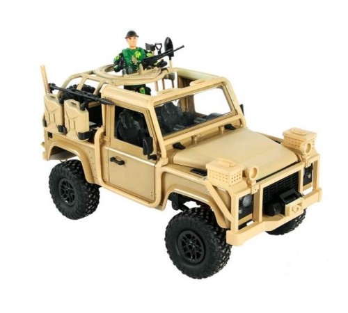 Радиоуправляемая машина MN MODEL англ. пикап Defender спецназ рейнджеров (песочн) 4WD 2.4G 1/12 RTR