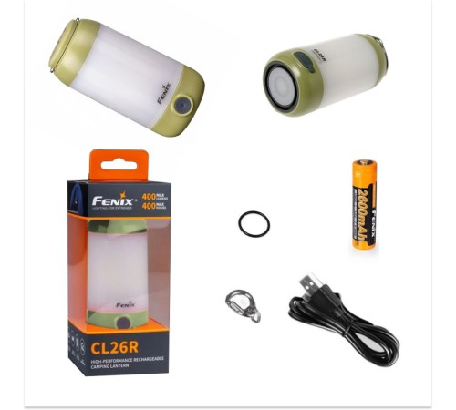 Фонарь Fenix CL26R зеленый, CL26Rg