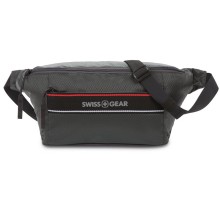 Сумка на пояс SWISSGEAR, серая, полиэстер с плетением рип-стоп, 38 x 5 x 15 см