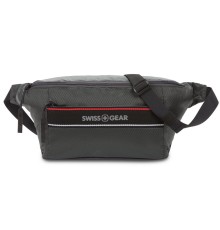 Сумка на пояс SWISSGEAR, серая, полиэстер с плетением рип-стоп, 38 x 5 x 15 см