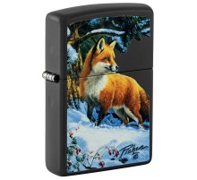 Зажигалка ZIPPO Linda Picken с покрытием Black Matte, латунь/сталь, черная, 38x13x57 мм