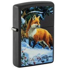 Зажигалка ZIPPO Linda Picken с покрытием Black Matte, латунь/сталь, черная, 38x13x57 мм