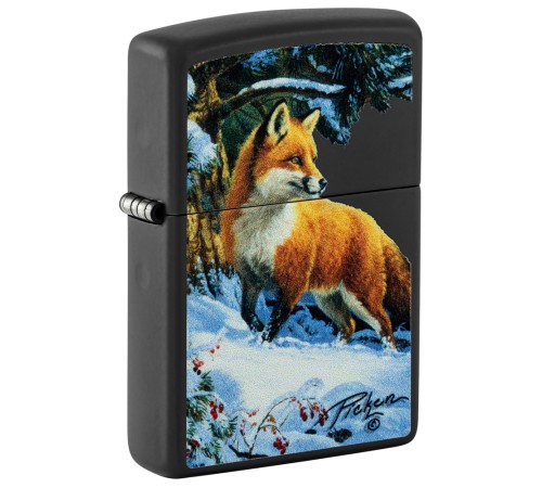 Зажигалка ZIPPO Linda Picken с покрытием Black Matte, латунь/сталь, черная, 38x13x57 мм
