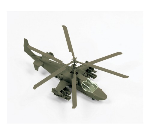 Сборная модель ZVEZDA Российский разведывательно-ударный вертолет Ка-52, 1/144