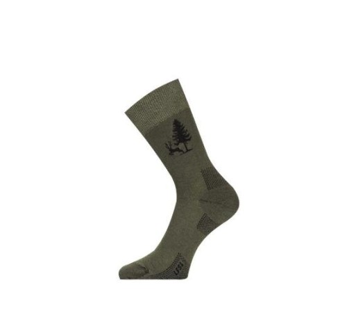 Носки Lasting  LFSL 620, cotton+polyamide, зеленый с рисунком, размер S, LFSL620-S