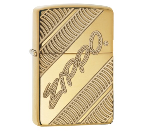 Зажигалка ZIPPO Armor® с покрытием High Polish Brass, латунь/сталь, золотистая, 38x13x57 мм