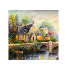 Картина мозаикой 30Х30 УЮТНЫЙ ДОМИК (квадрат) (30 цветов)
