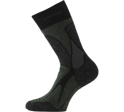 Носки Lasting TRX908, wool+polyamide, черный/серый S , TRX908S