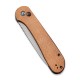 Складной нож CIVIVI Button Lock Elementum 14C28N Steel Gray Stonewashed Handle Brown Micarta