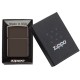 Зажигалка ZIPPO Classic с покрытием Brown Matte, латунь/сталь, коричневая, матовая, 38x13x57 мм