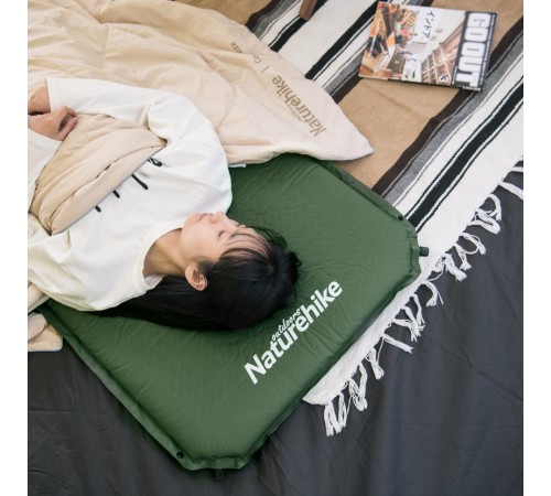 Коврик самонадувной туристический Naturehike D03 Army Green, 6927595773680