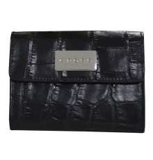 Кошелёк Cross Coco Nicole. Кожа наппа, тиснёная, черный, 12,5 х 10 х 2,4 см