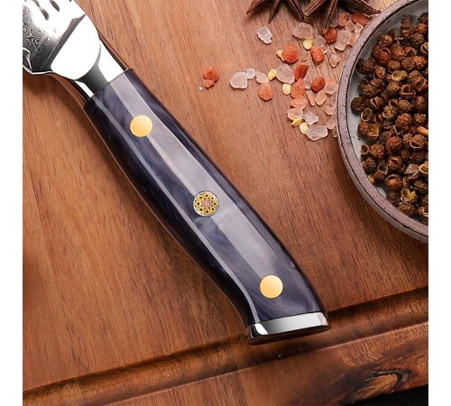 Нож разделочный из дамасской стали Keemake 8 Inch Carving Knife, синий