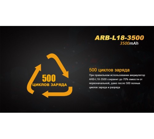 Аккумулятор 18650 Fenix ARB-L18-3500 Rechargeable Li-ion Battery