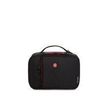 Термосумка для ланча SWISSGEAR, прорезиненный полиэстер 600D, чёрный/красный, 27х7х23 см, 4 л
