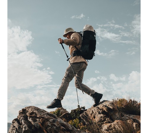 Палка треккинговая Naturehike ST03 7075 AL NH17D017-D с 3 узлами серый