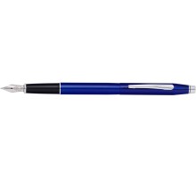 Перьевая ручка Cross Classic Century Translucent Blue Lacquer, цвет ярко-синий, перо - сталь, тонкое