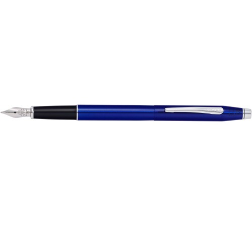Перьевая ручка Cross Classic Century Translucent Blue Lacquer, цвет ярко-синий, перо - сталь, тонкое