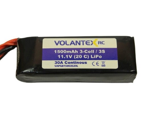 Аккумулятор Li-Po 1500mAh, 11,1V XT60 для самолета Volantex RC Trainstar Epoch