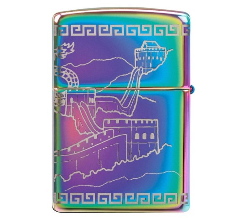 Зажигалка ZIPPO Classic с покрытием Multi Color, латунь/сталь, разноцветная, глянцевая, 38x13x57 мм